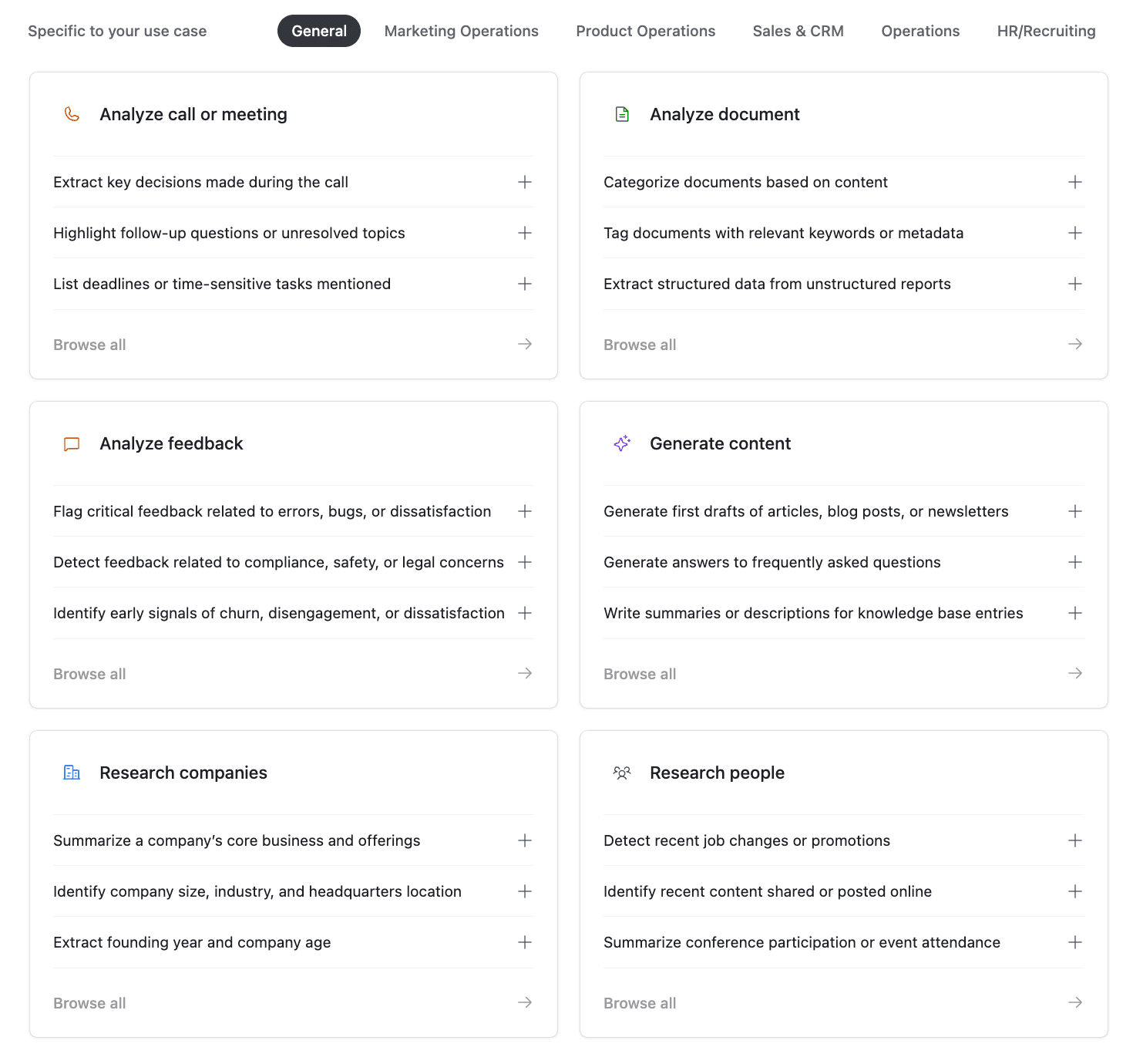 Example use cases for Airtable AI