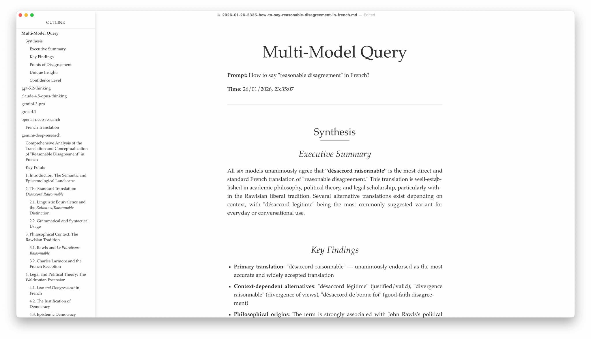 Ask Many Models skill — synthesised response from multiple models