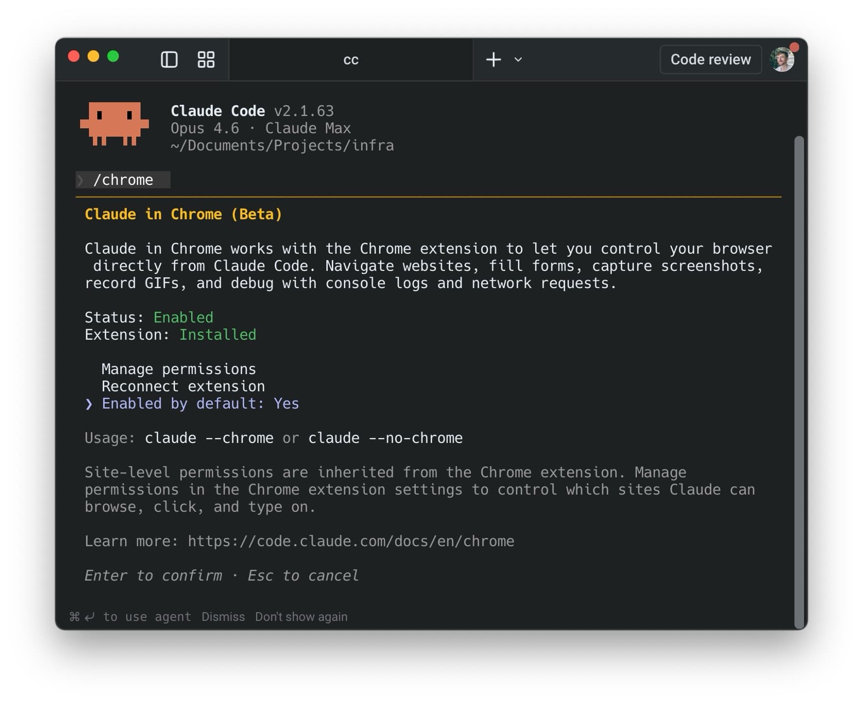 Claude Code Chrome browser use