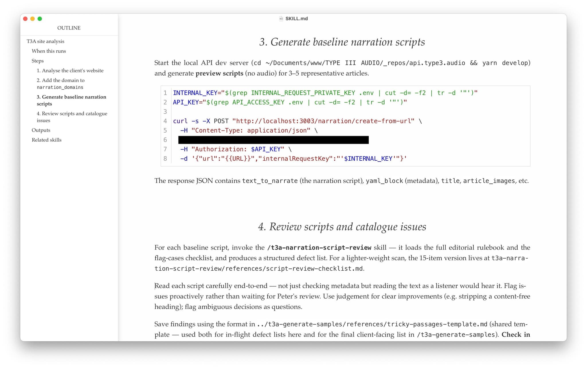 screenshot of website analysis skill